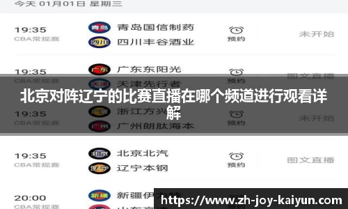 北京对阵辽宁的比赛直播在哪个频道进行观看详解
